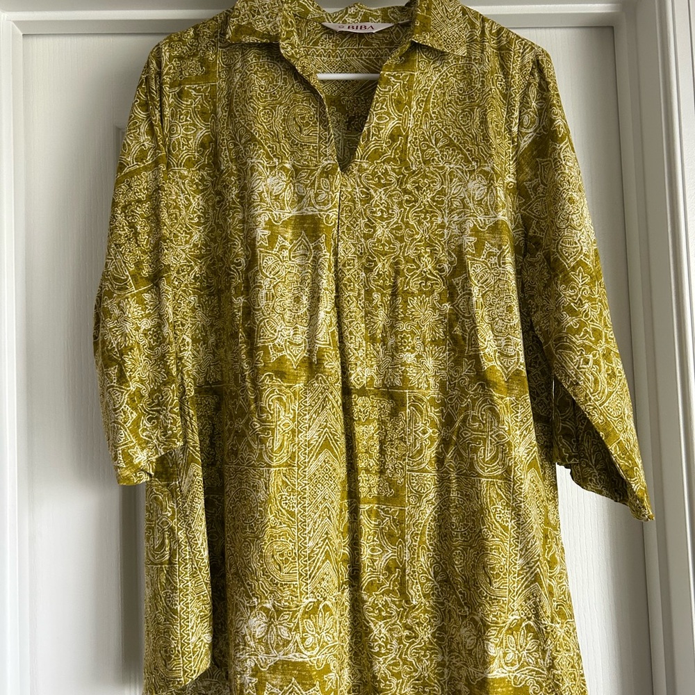 Green Patterned Tunic